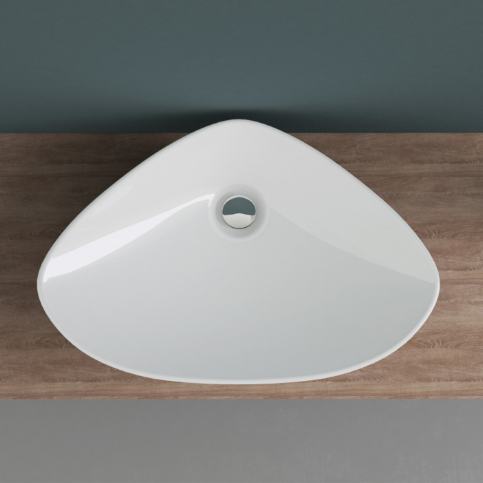 Lavoar Astra 215, alb lucios, montaj pe blat , ceramica [4]