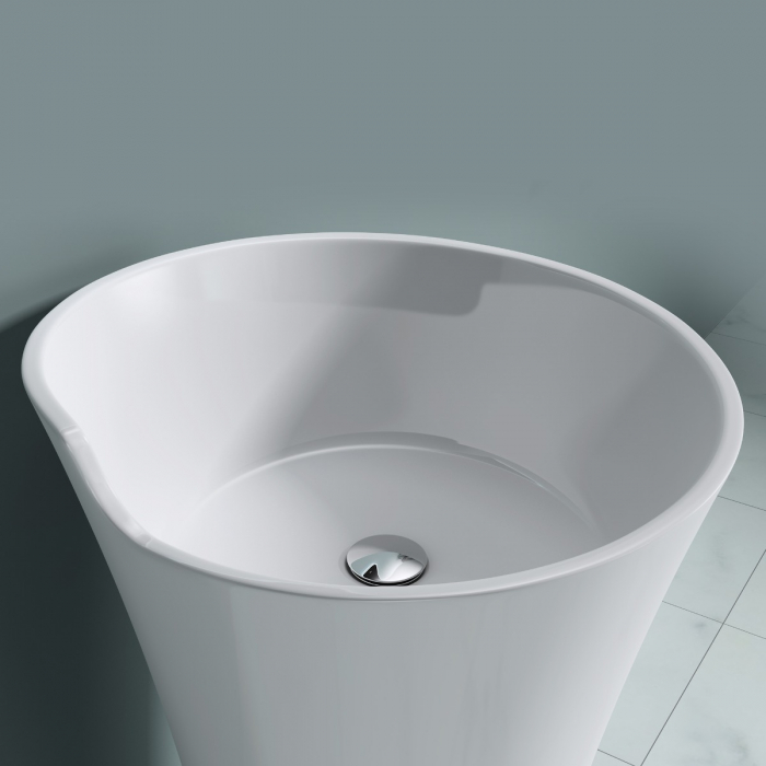 Lavoar Astra 30, alb lucios, montaj freestanding , compozit [7]