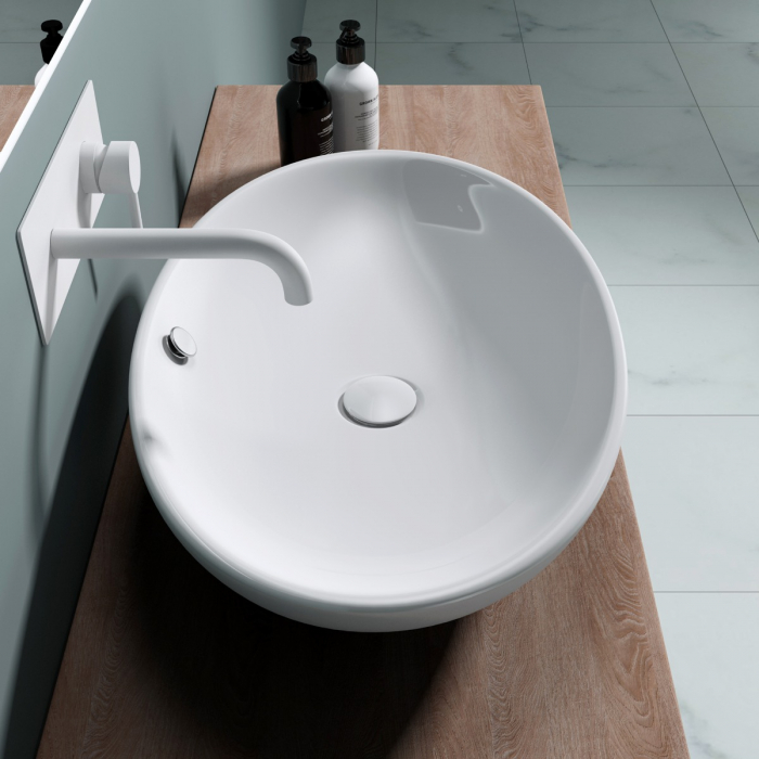 Lavoar Astra 306, alb lucios, montaj pe blat , ceramica [4]
