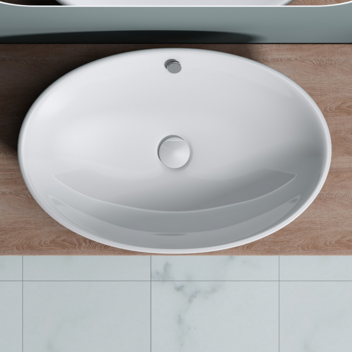 Lavoar Astra 306, alb lucios, montaj pe blat , ceramica [5]