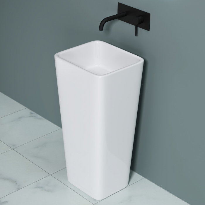 Lavoar Astra 31, alb lucios, montaj freestanding , compozit [5]