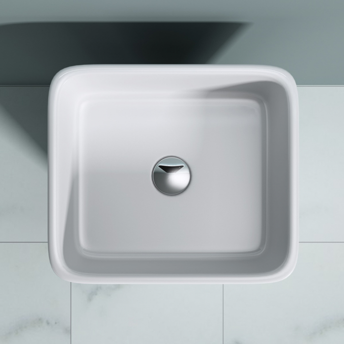 Lavoar Astra 31, alb lucios, montaj freestanding , compozit [6]