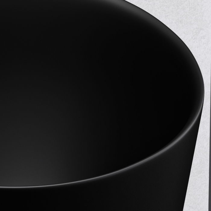 Lavoar Astra 33, negru mat, montaj freestanding , compozit [6]
