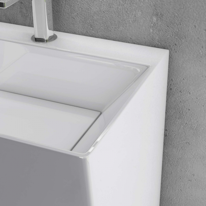 Lavoar Astra 40, alb lucios, montaj freestanding , compozit [8]