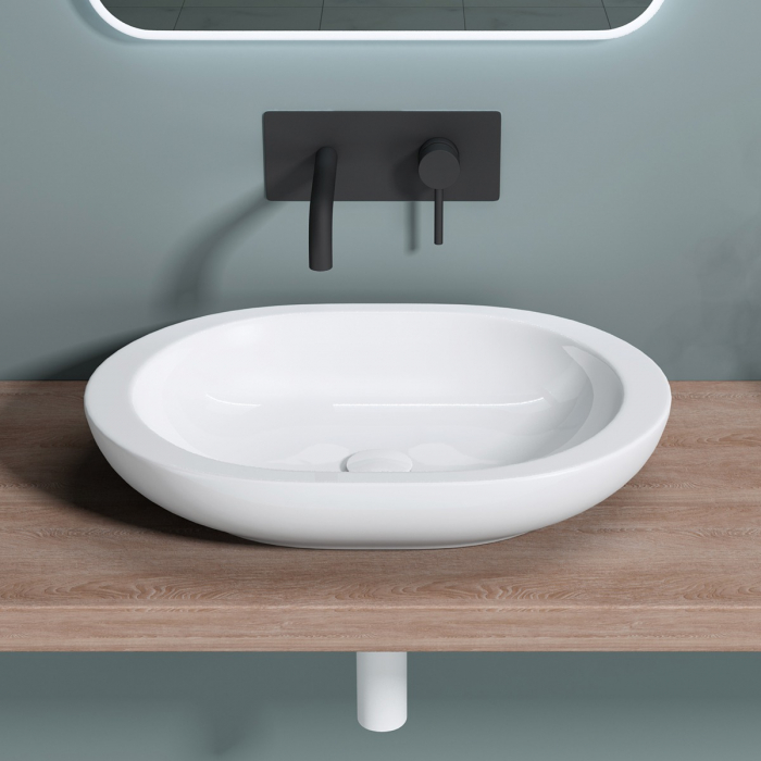 Lavoar Astra 5056, alb lucios, montaj pe blat , ceramica [3]