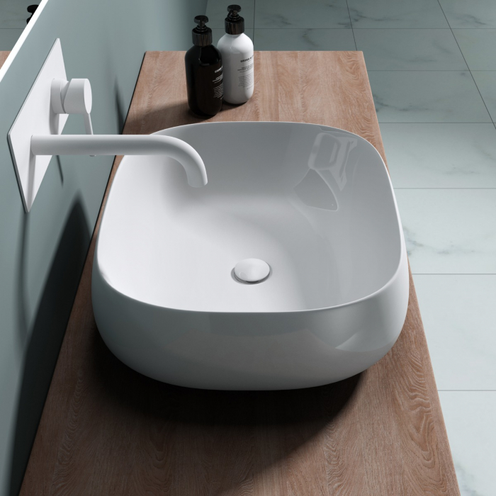 Lavoar Astra 5104, alb lucios, montaj pe blat , ceramica [2]