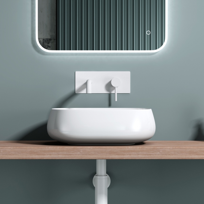 Lavoar Astra 5104, alb lucios, montaj pe blat , ceramica [4]