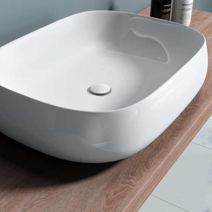 Lavoar Astra 5105, alb lucios, montaj pe blat , ceramica [6]