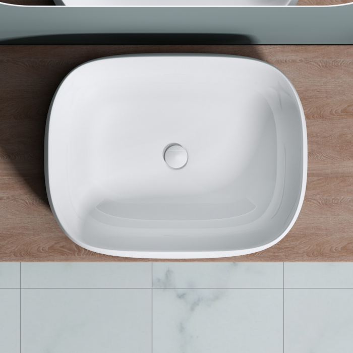 Lavoar Astra 5105, alb lucios, montaj pe blat , ceramica [5]