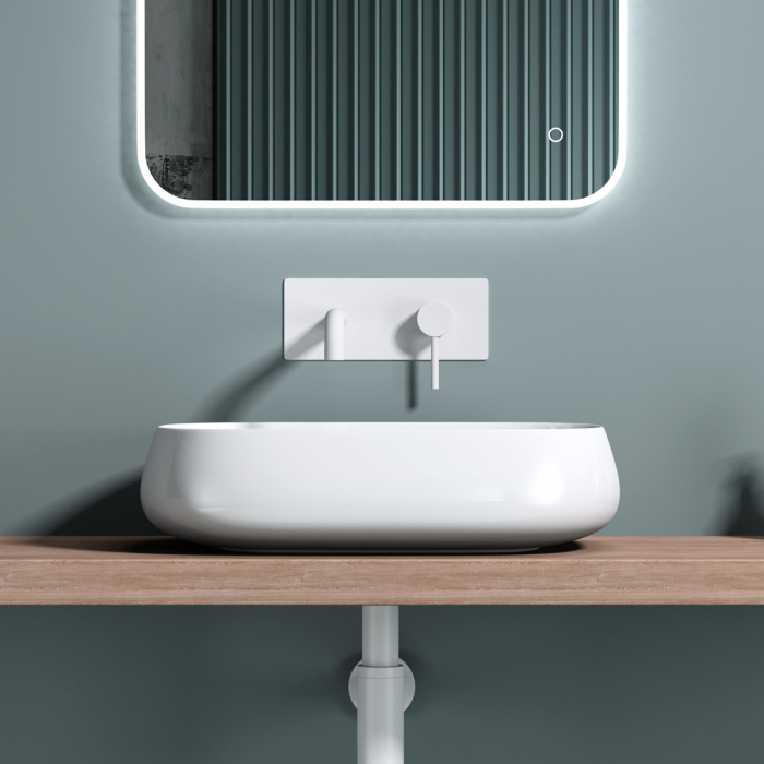 Lavoar Astra 5105, alb lucios, montaj pe blat , ceramica [4]