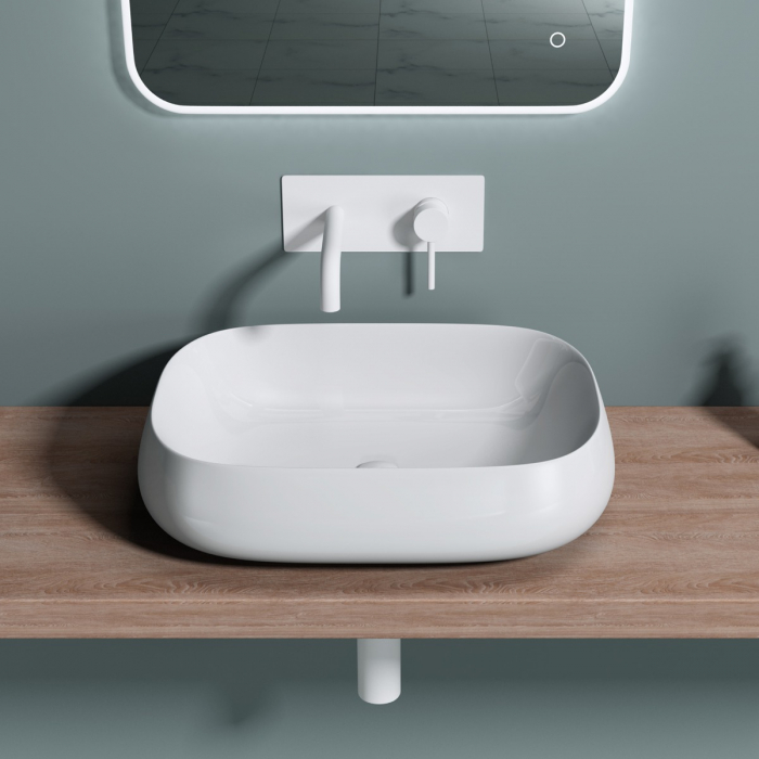 Lavoar Astra 5105, alb lucios, montaj pe blat , ceramica [3]