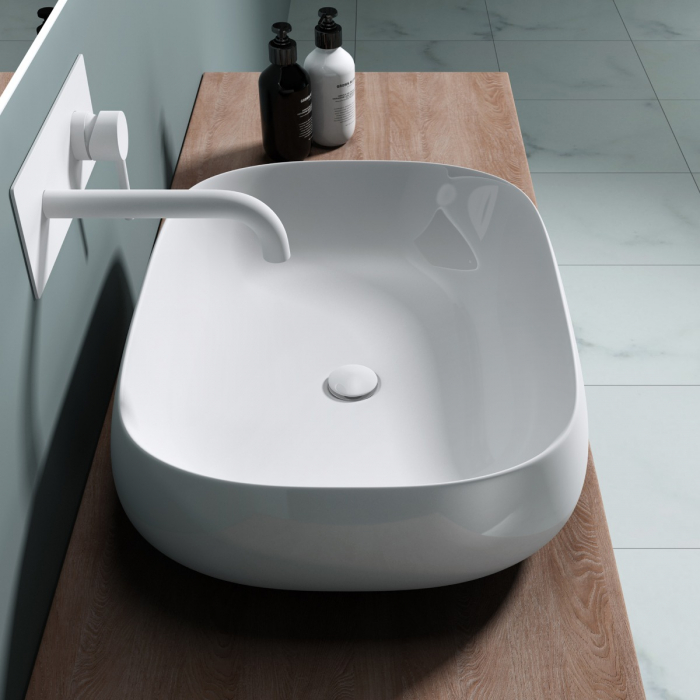 Lavoar Astra 5105, alb lucios, montaj pe blat , ceramica [2]