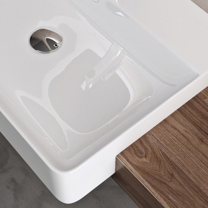 Lavoar Astra 702, alb lucios, 42-50 sau 60 cm, montaj incorporat, ceramica [6]