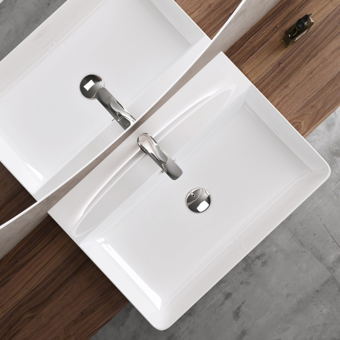 Lavoar Astra 702, alb lucios, 42-50 sau 60 cm, montaj incorporat, ceramica [4]