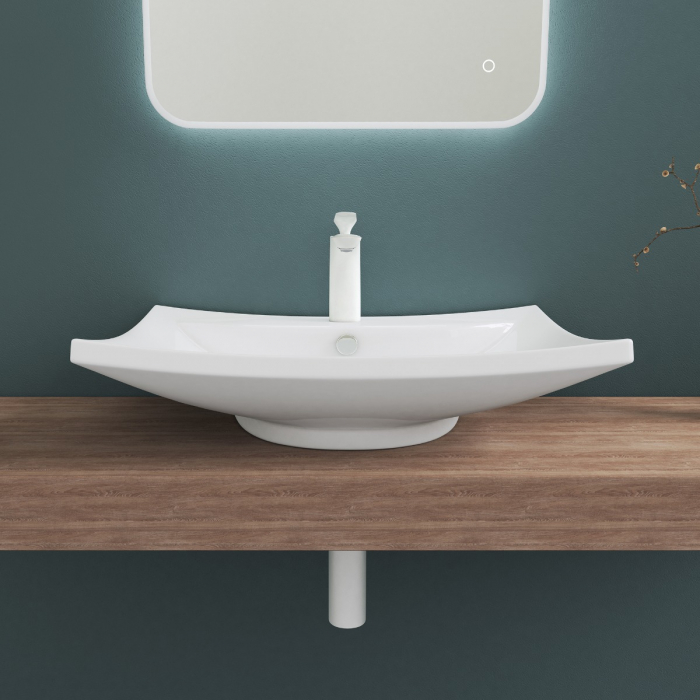 Lavoar Astra 709, alb lucios, montaj pe blat sau suspendat, ceramica [3]