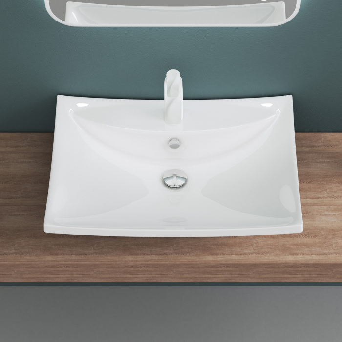 Lavoar Astra 709, alb lucios, montaj pe blat sau suspendat, ceramica [4]