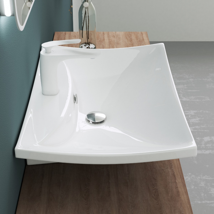 Lavoar Astra 709, alb lucios, montaj pe blat sau suspendat, ceramica [6]