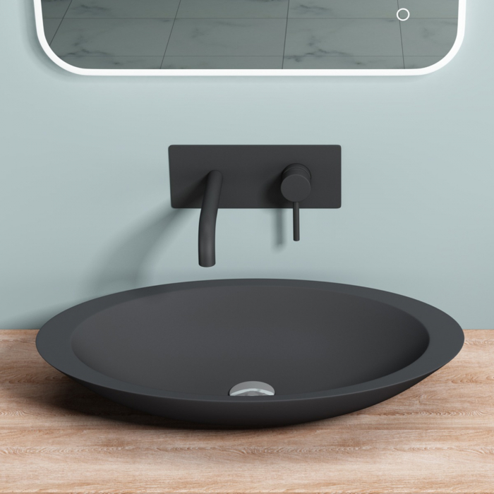 Lavoar Astra 802, alb sau negru, 59 cm, montaj pe blat, compozit [10]