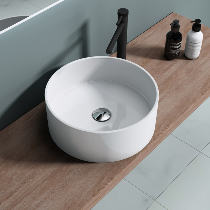 Lavoar Astra 804, alb sau negru, 40 cm, montaj pe blat sau suspendat, compozit [2]