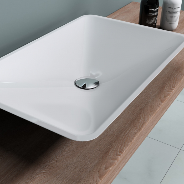 Lavoar Astra 805, alb lucios, montaj pe blat , ceramica [5]