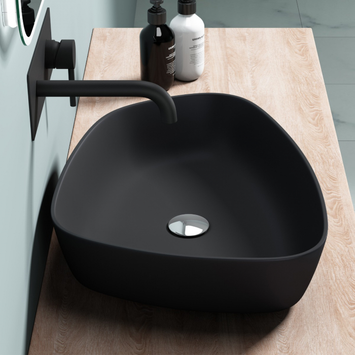 Lavoar Astra 806, alb sau negru, 50 cm, montaj pe blat, compozit [10]
