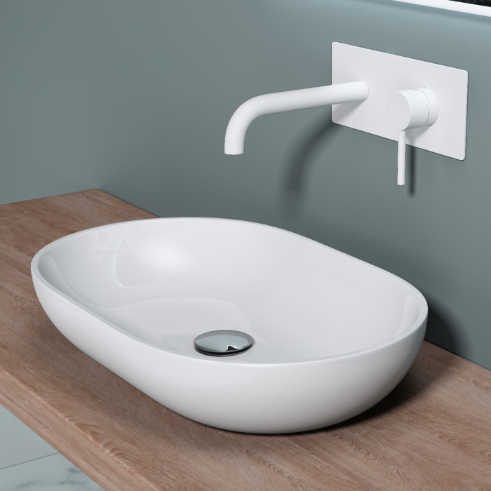 Lavoar Astra 808, alb sau negru, 54 cm, montaj pe blat, compozit [9]