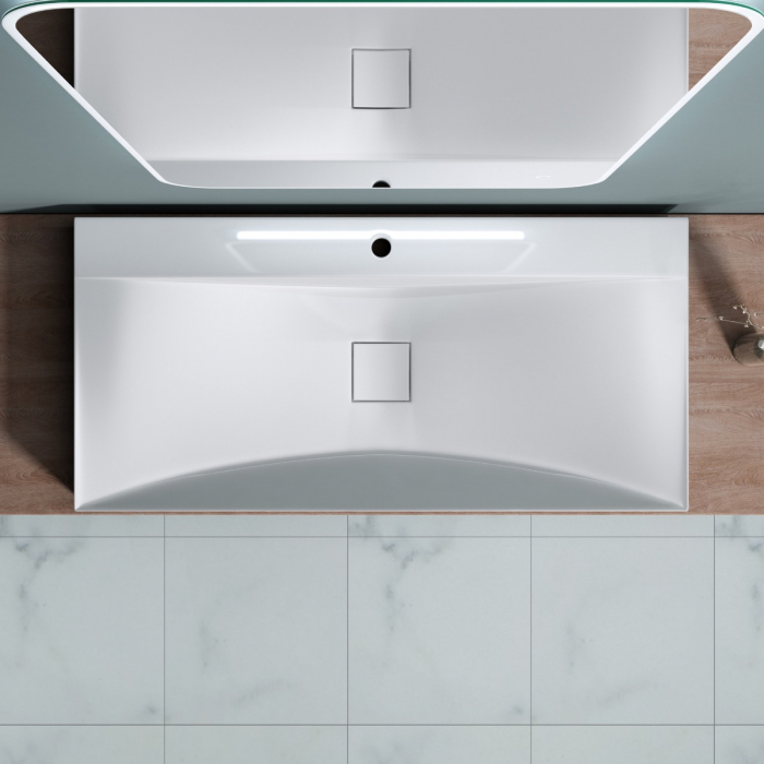 Lavoar Astra 810, Negru Mat, 100 cm, montaj pe blat sau suspendat, compozit - PROMO 1 BUCATA [5]