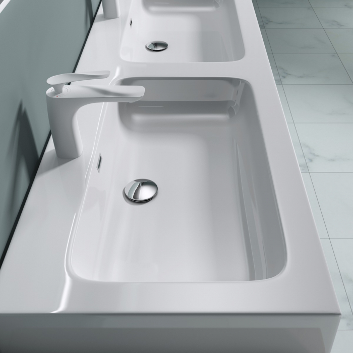 Lavoar Astra 830, alb sau negru, 140 cm, montaj pe blat sau suspendat, compozit [3]