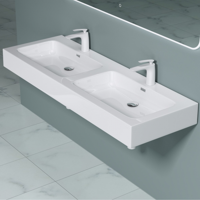 Lavoar Astra 830, alb sau negru, 140 cm, montaj pe blat sau suspendat, compozit [2]