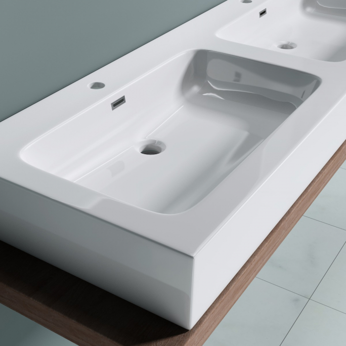 Lavoar Astra 830, alb sau negru, 140 cm, montaj pe blat sau suspendat, compozit [5]
