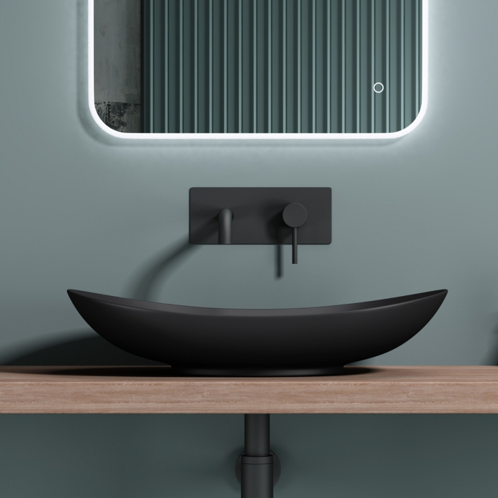 Lavoar Astra 858, alb sau negru, 63 cm, montaj pe blat, ceramica [8]
