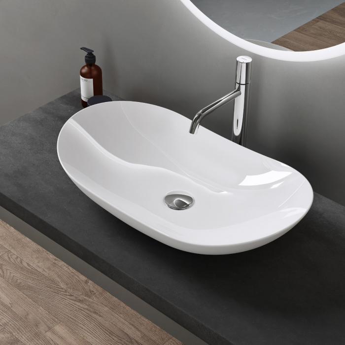 Lavoar Astra 858, alb sau negru, 63 cm, montaj pe blat, ceramica [9]