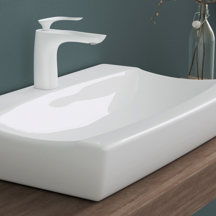Lavoar Astra 890, alb lucios, montaj pe blat sau suspendat, ceramica [4]