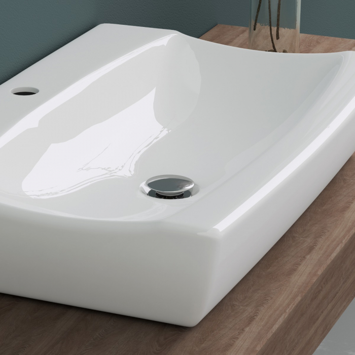 Lavoar Astra 890, alb lucios, montaj pe blat sau suspendat, ceramica [5]