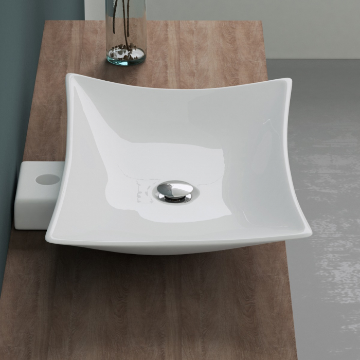 Lavoar Astra 891, alb lucios, montaj pe blat , ceramica [4]