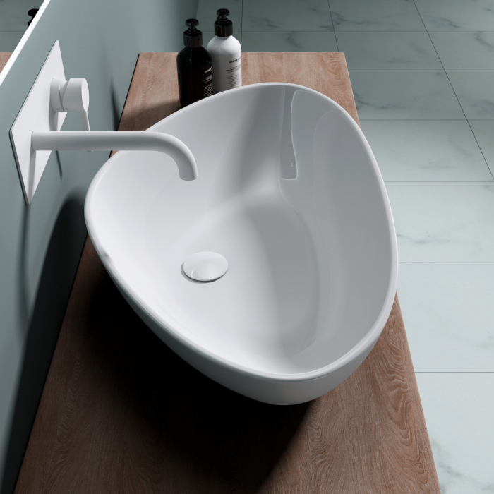 Lavoar Astra 895, alb lucios, montaj pe blat , ceramica [2]