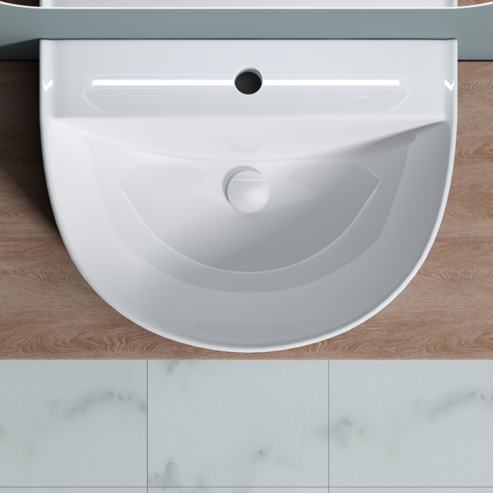 Lavoar Astra 896, alb lucios, montaj pe blat , ceramica [5]
