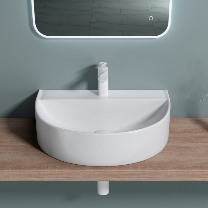 Lavoar Astra 896, alb lucios, montaj pe blat , ceramica [3]