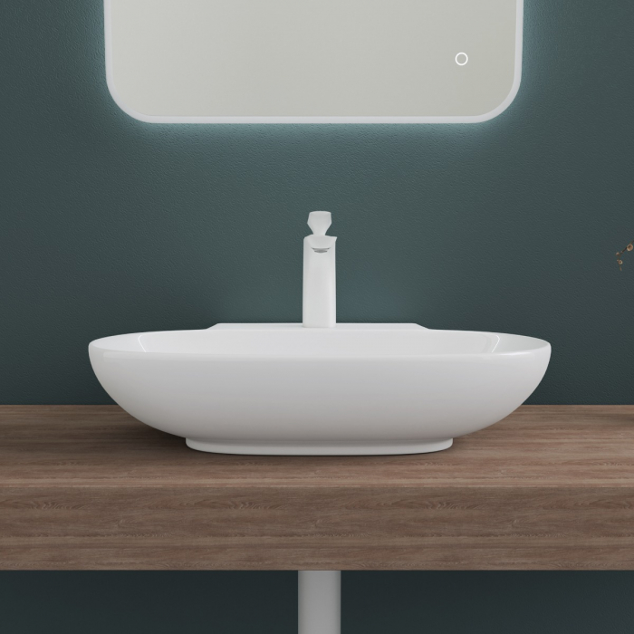 Lavoar Astra 899, alb lucios, montaj pe blat sau suspendat, ceramica [2]