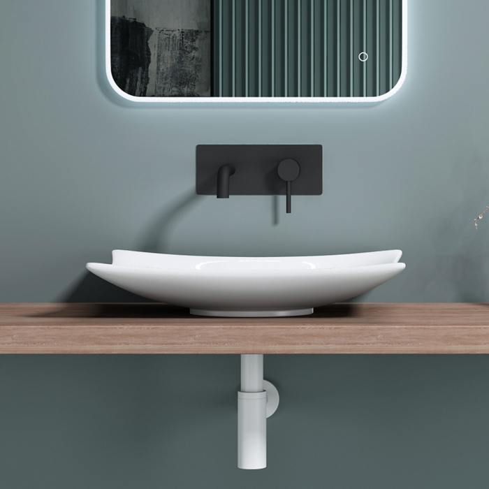 Lavoar Astra 910, alb lucios, montaj pe blat , ceramica [3]