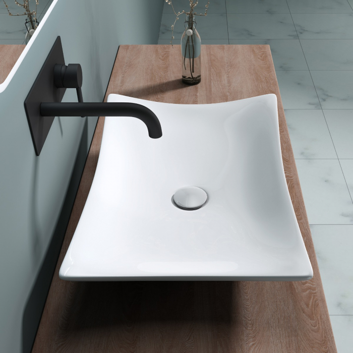 Lavoar Astra 910, alb lucios, montaj pe blat , ceramica [2]