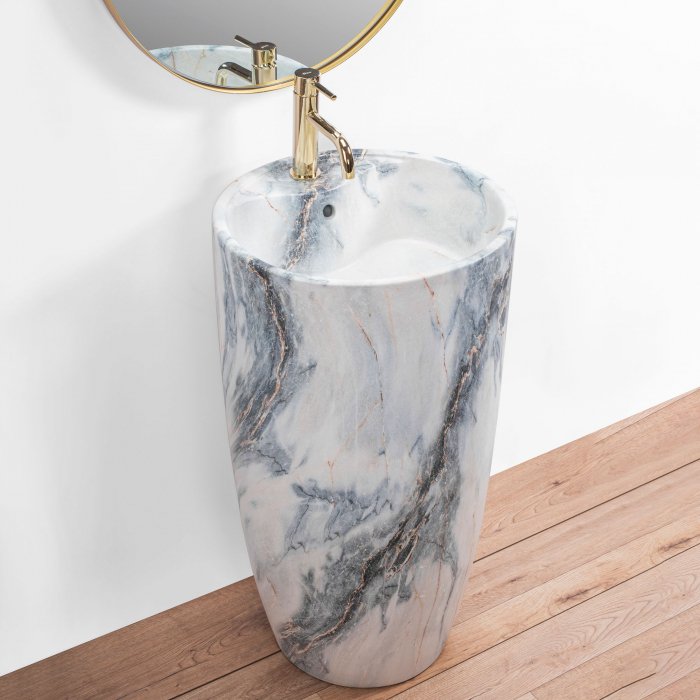 Lavoar de podea Anya Granit Matt, ceramica, cu model [4]
