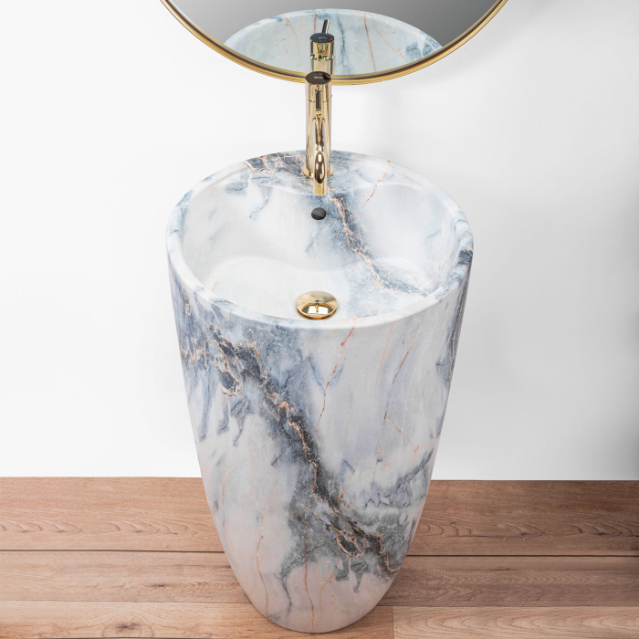 Lavoar de podea Anya Granit Matt, ceramica, cu model [3]