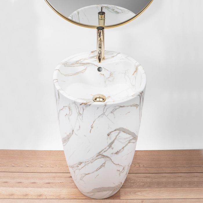 Lavoar de podea Anya Lava Matt, ceramica, cu model [4]