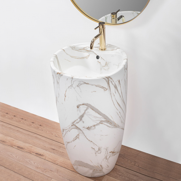 Lavoar de podea Anya Lava Matt, ceramica, cu model [7]