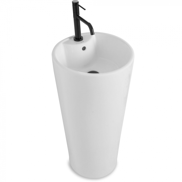 Lavoar de podea Blanka Alb, ceramica, alb lucios [3]