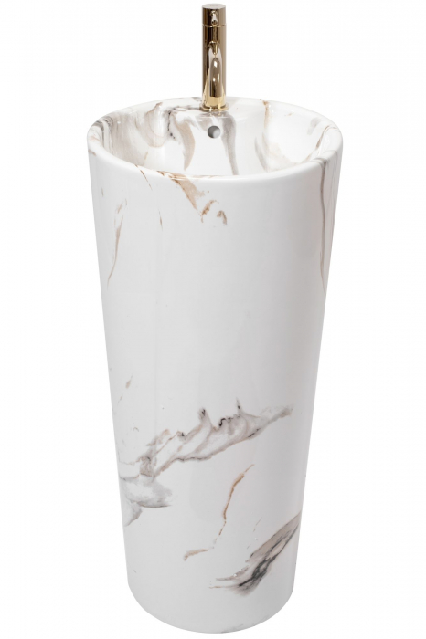 Lavoar de podea Blanka Marble Marmura, ceramica, imitatie de piatra [2]