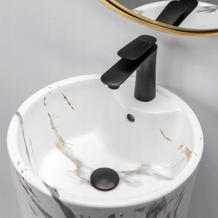 Lavoar de podea Blanka Marble Marmura, ceramica, imitatie de piatra [8]