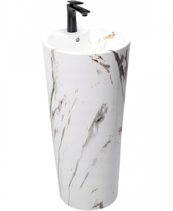 Lavoar de podea Blanka Marble Marmura, ceramica, imitatie de piatra [5]