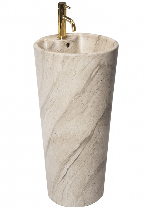 Lavoar de podea Ceramic Blanka Natural Matt Marmură, ceramica, imitatie de piatra [1]